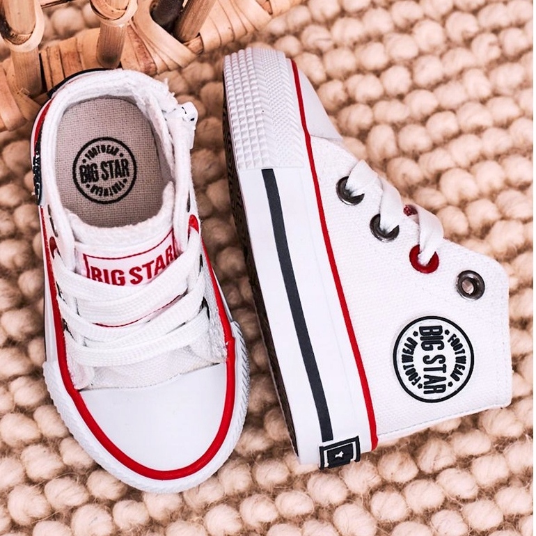 Lasten korkeat lenkkarit vetoketjulla Big Star HH374187 Valkoinen 3