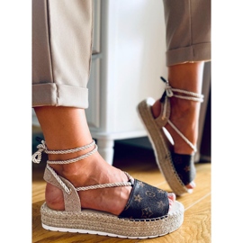 Naisten Espadrilles sandaalit Adeline Camel beige ruskea 2