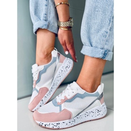 Women's Truth White -lenkkarit valkoinen sininen vaaleanpunainen hopea 1