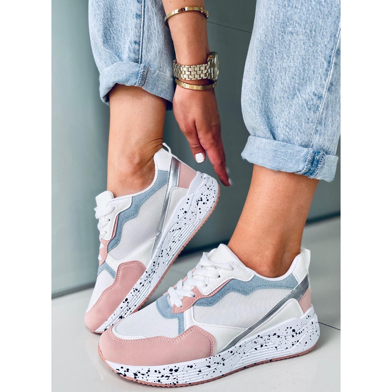 Women's Truth White -lenkkarit valkoinen sininen vaaleanpunainen hopea 1