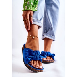 PS1 Tummansiniset Wendy korkkipohjaiset tossut sininen 1