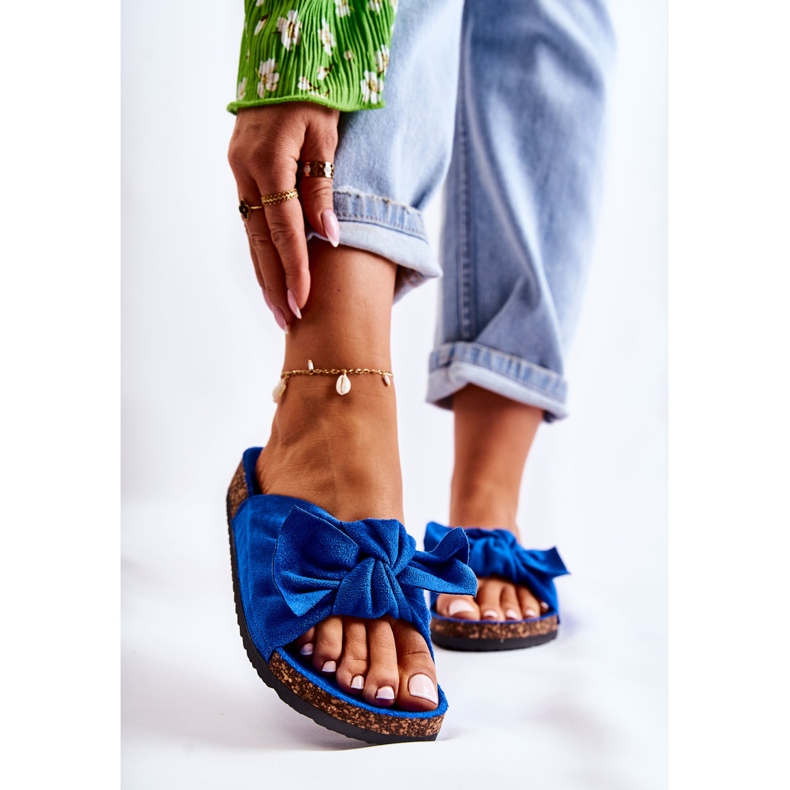 PS1 Tummansiniset Wendy korkkipohjaiset tossut sininen 1