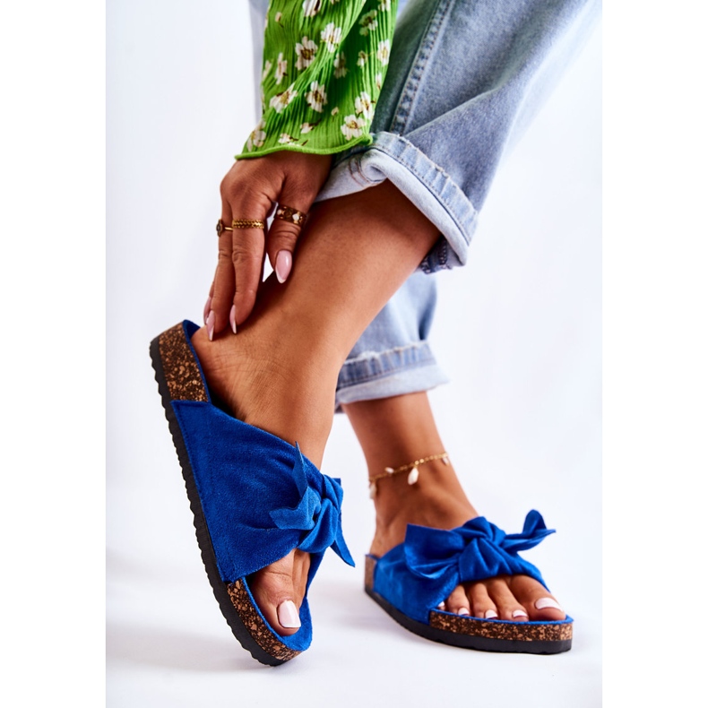 PS1 Tummansiniset Wendy korkkipohjaiset tossut sininen 2