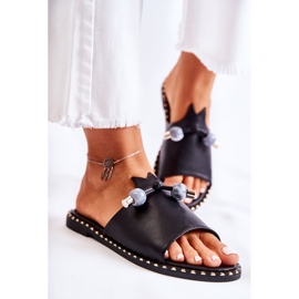 Vinceza Naisten klassiset tossut, joissa on silmukka Musta Cassia 1