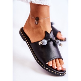 Vinceza Naisten klassiset tossut, joissa on silmukka Musta Cassia 2