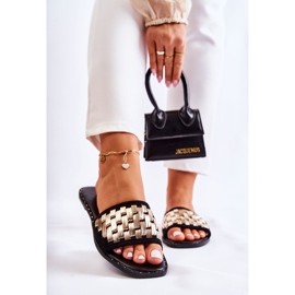 S.Barski Naisten nahkaiset tossut tasaisella kantapäällä, musta Hollis 1