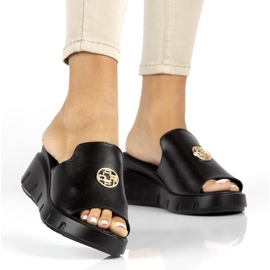 Nahkaiset tossut Filippo DK3596 / 22 Bk mustat 4