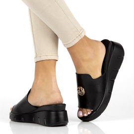 Nahkaiset tossut Filippo DK3596 / 22 Bk mustat 6