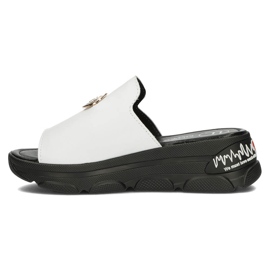 Nahkaiset tossut Filippo DK3872 / 22 Wh valkoinen 2