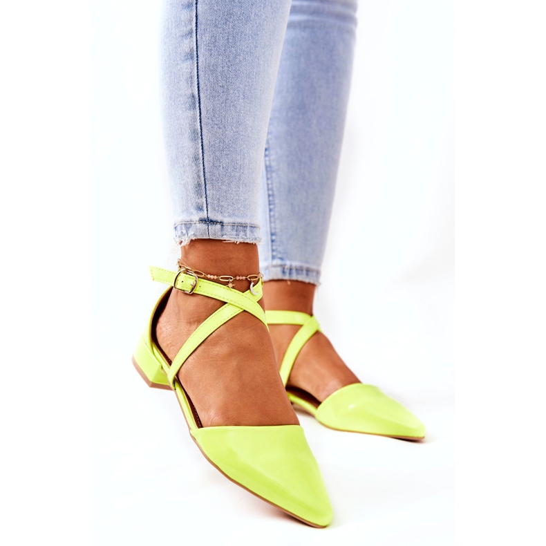 WS1 Patenttipumput matalakorkoisissa Neon Yellow Giovanna keltainen 2