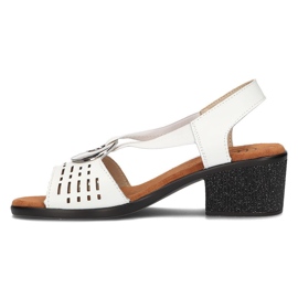 Nahkainen avoinsandaalit Filippo DS2308/22 valkoinen sisustus 3