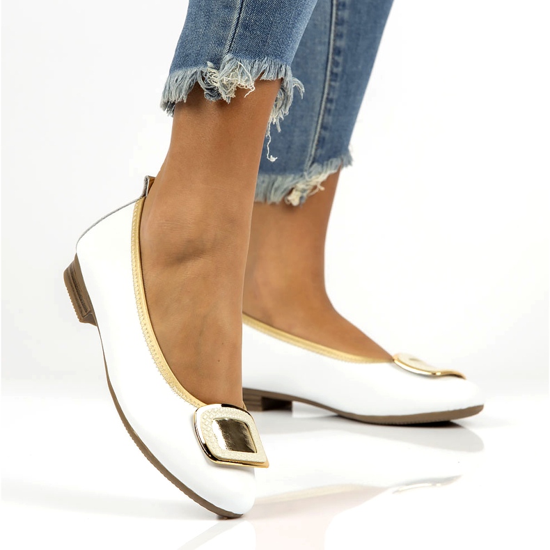 Nahkakengät koristeella Filippo DP3661/22 Wh valkoinen 5