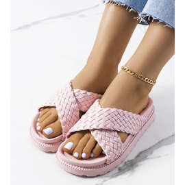 Vaaleanpunaiset tossut Bierings-tasolla vaaleanpunainen 1