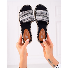 Lucky Shoes Muodikkaat tossut alustalla beige musta 1