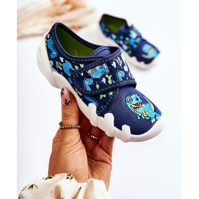 BEFADO S.A. Kengät Tossut Befado Velcro Dinosaur 273X341 Tummansininen laivastonsininen 1