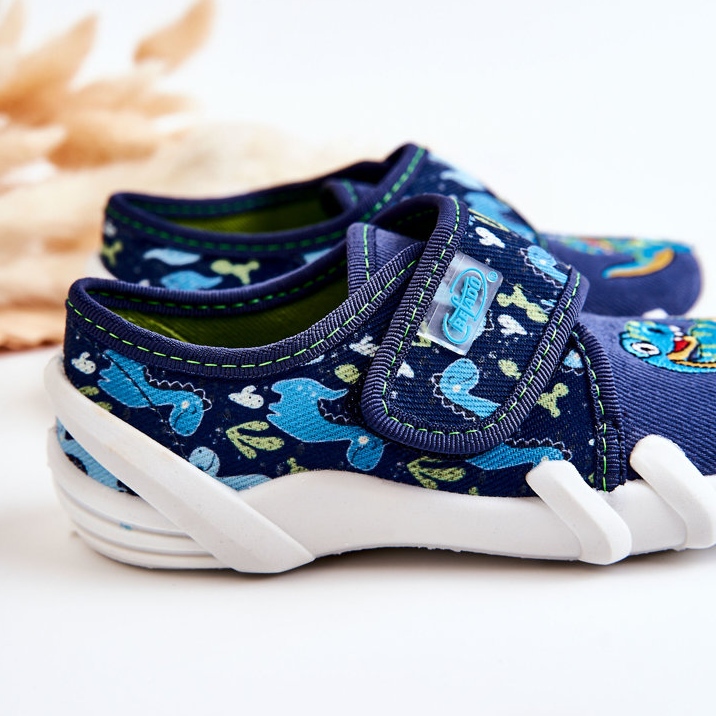 BEFADO S.A. Kengät Tossut Befado Velcro Dinosaur 273X341 Tummansininen laivastonsininen 2