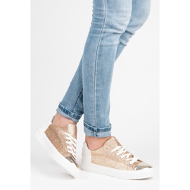 Kylie Sidotut tennarit glitterillä keltainen 1