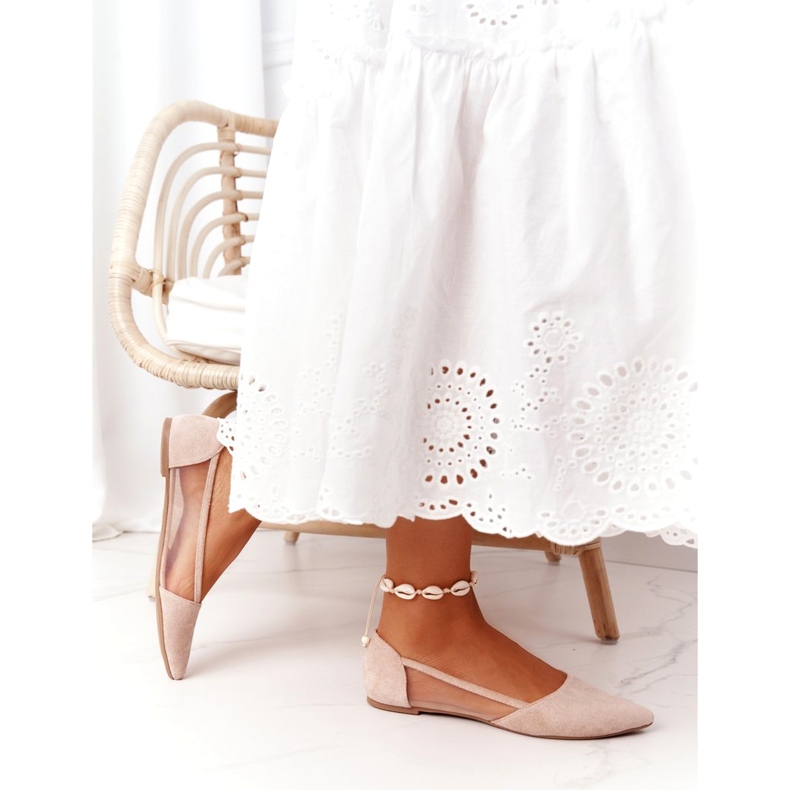 Balerina Spitz Beigellä verkkokankaalla 8BL71-2015 3