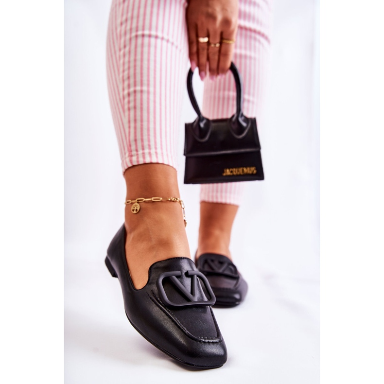 PS1 Mokasiinikengät mustalla Hermosa-koristeella 1