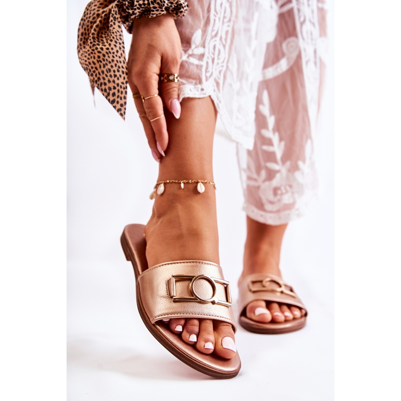 PE1 Naisten klassiset tossut kultaisella Sherri-koristeella kultainen 1