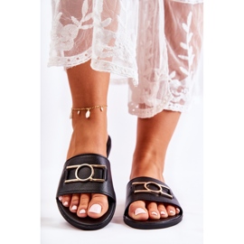 PE1 Naisten klassiset tossut mustalla Sherri-koristeella 2