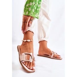 FS1 Muodikkaat naisten beige-väriset Marsala-tossut 1