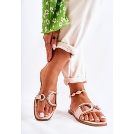 FS1 Muodikkaat naisten beige-väriset Marsala-tossut 2