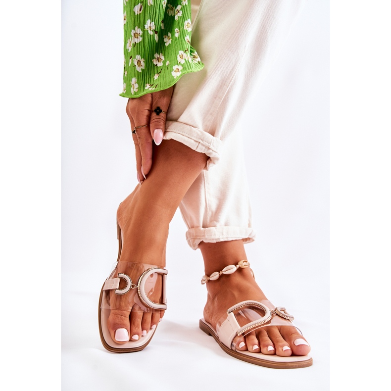 FS1 Muodikkaat naisten beige-väriset Marsala-tossut 2