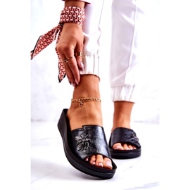 Vinceza Muodikkaat naisten tossut, joissa on koristelu mustalla aukolla 1