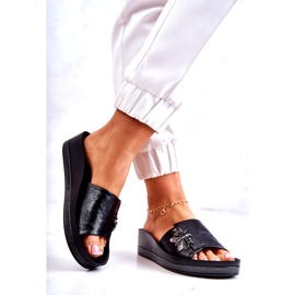 Vinceza Muodikkaat naisten tossut, joissa on koristelu mustalla aukolla 2