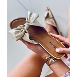 Naisten Lirio Gold -tossut kultainen 2