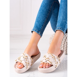 Seastar Tyylikkäät tossut ketjuilla beige 1