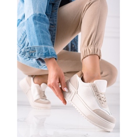 TRENDI Tyylikkäät lenkkarit lavalla beige 1