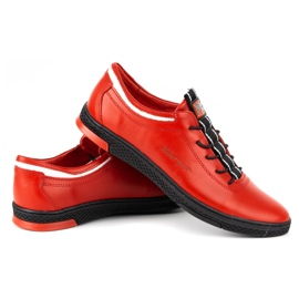 Polbut Miesten nahkaiset vapaa-ajan kengät K23 punainen ja musta 5