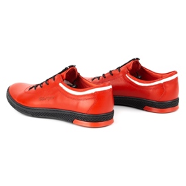 Polbut Miesten nahkaiset vapaa-ajan kengät K23 punainen ja musta 7