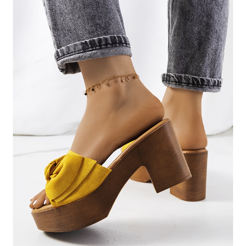 Keltaiset Sarthe-korkokengät keltainen 1