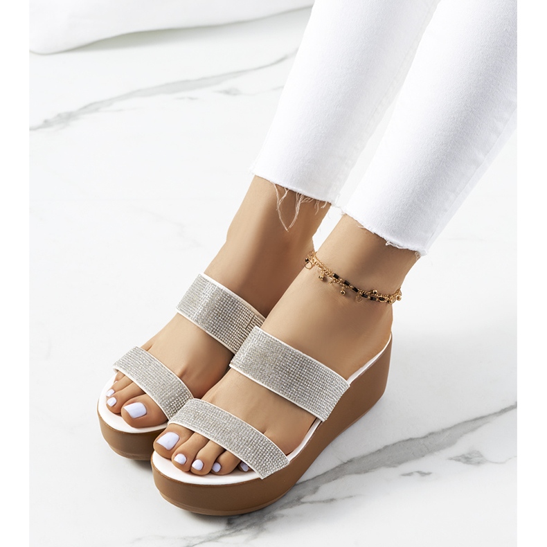 Valkoiset tossut Marlien-tasolla valkoinen 1