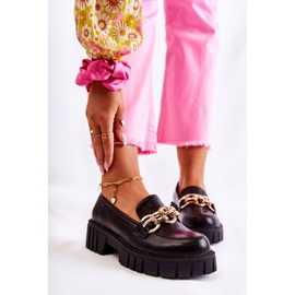 PS1 Nahkakengät koristeellisella mustalla karmiiniketjulla 1