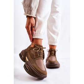 PS1 Naisten urheilulenkkarit Khaki New Horizon -kengät ruskea 1