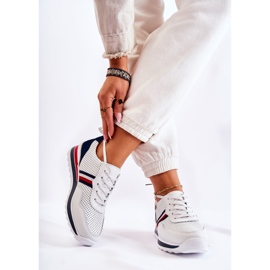 PE1 Naisten valkoiset ja laivastonsiniset nahkaiset urheilukengät Jane valkoinen laivastonsininen 2