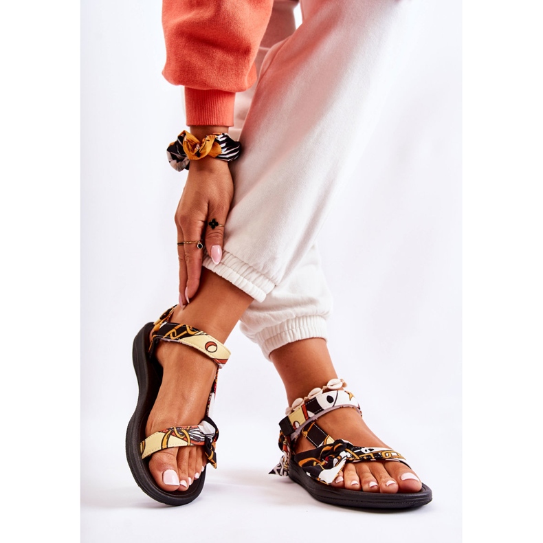 PM1 Naisten sandaalit tarranauhalla Black Caprisa valkoinen 2