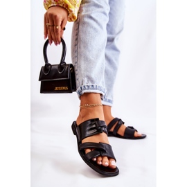 Mukavat nahkaiset naisten tossut Maciejka 05549-01 musta 1