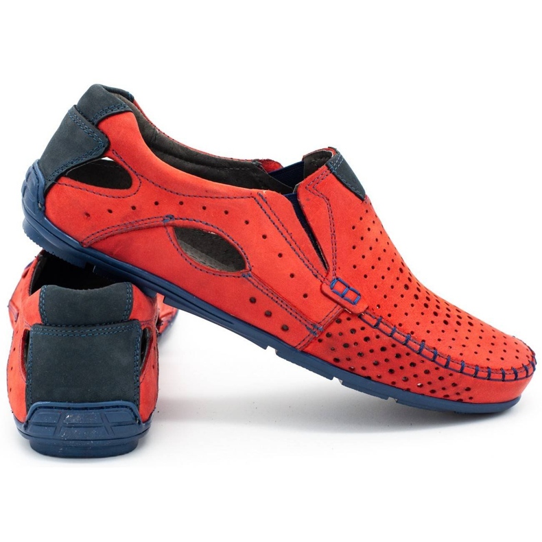 Mario Pala Miesten kengät mokkasiinit 901 kesäpunainen 3