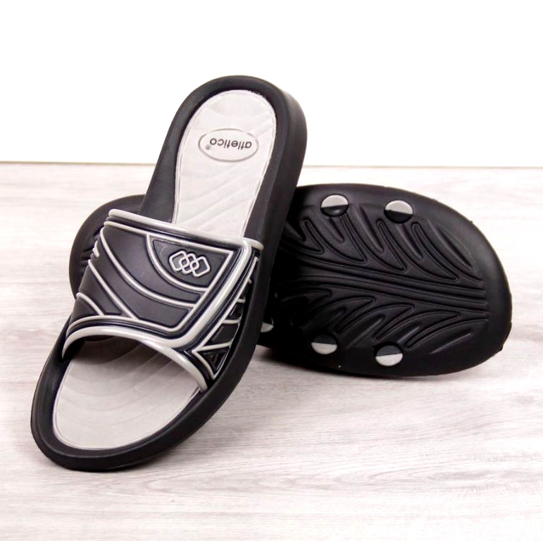 Atletico M ATC207A uima-allastossut mustat harmaa 2