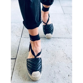 Freesia Black nilkkasidottu espadrillit musta 2