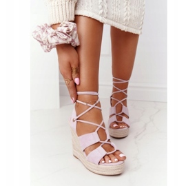 MSMG Sidotut Wedge -sandaalit Violet Mallorca violetti 2