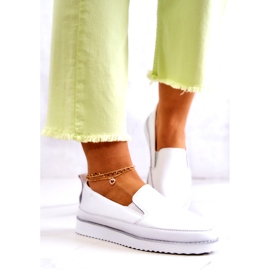 Naisten nahkalenkkarit S.Barski Valkoiset valkoinen 3