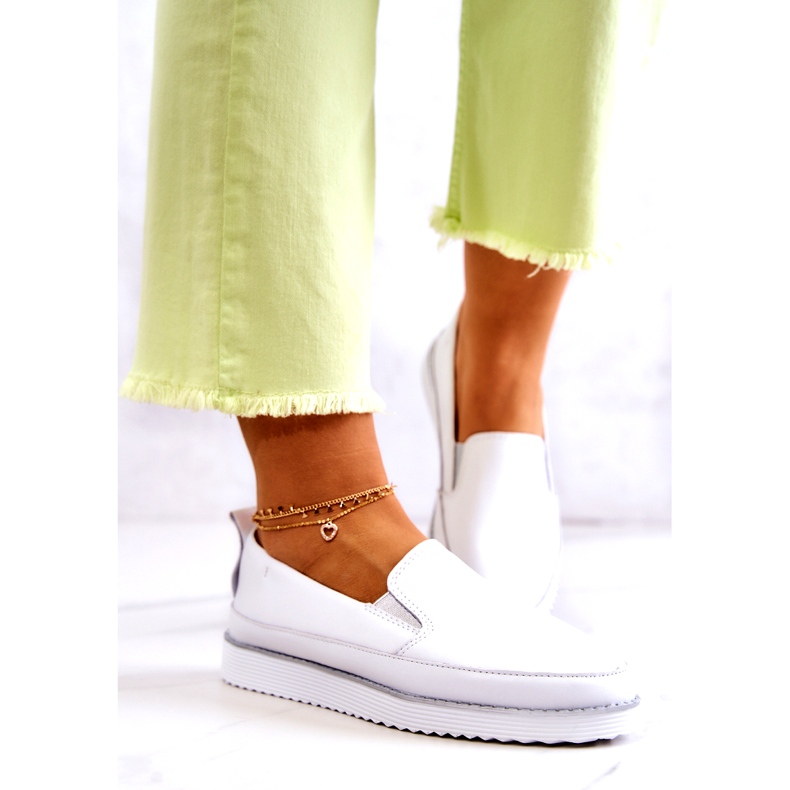 Naisten nahkalenkkarit S.Barski Valkoiset valkoinen 3