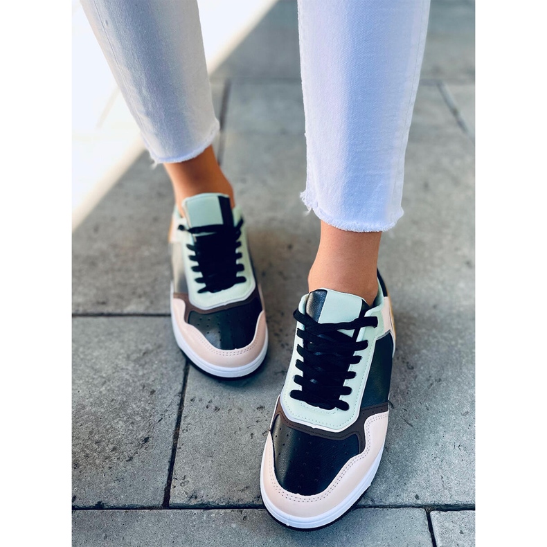 Naisten Izzie BLACK / PINK tennarit musta vaaleanpunainen monivärinen 1