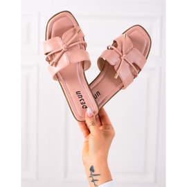 SHELOVET Koristeellisella sidoksella varustetut tossut vaaleanpunainen 1